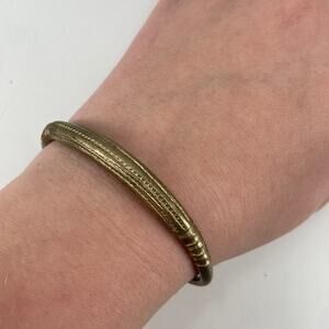 Brutalist bronze cuff bracelet